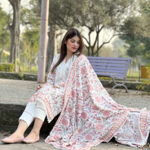 Karandi shawl suits — Style 1932